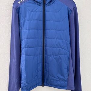 RLX Ralph Lauren Golf Performance Quilted Wool Blend Hooded $268 NWT